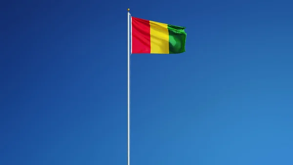 Guinea flag, isolated with clipping path alpha channel transparency — Stock Photo, Image