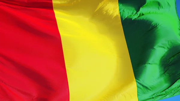 Bandera de Guinea, aislada con transparencia del canal alfa de la ruta de recorte — Foto de Stock