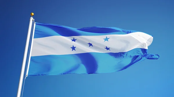 Honduras flag, isoliert mit clipping path alpha channel transparent — Stockfoto