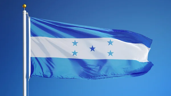 Honduras flag, isoliert mit clipping path alpha channel transparent — Stockfoto