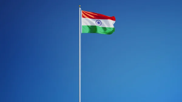 Bandiera India, isolata con percorso di ritaglio trasparenza canale alfa — Foto Stock