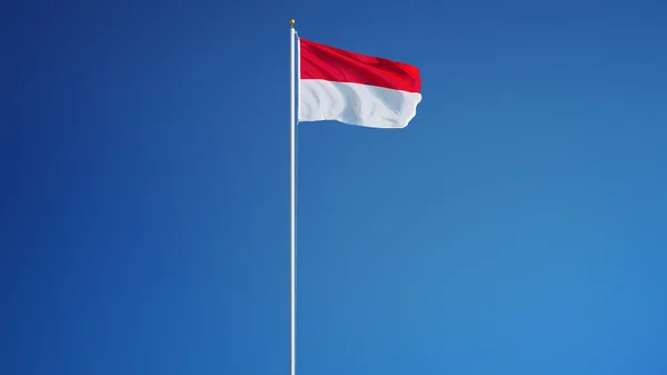 Bandera de Indonesia, aislada con transparencia de canal alfa de ruta de recorte — Foto de Stock