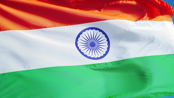 Bandiera India, isolata con percorso di ritaglio trasparenza canale alfa — Foto Stock