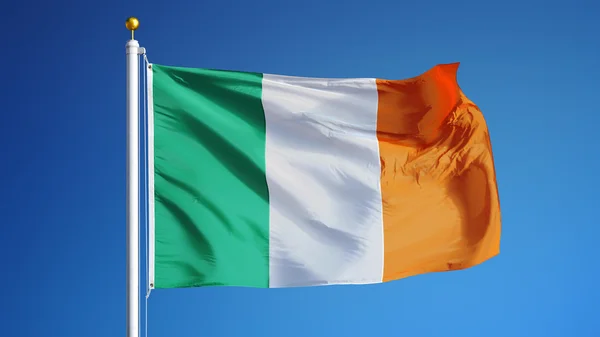 İrlanda bayrağı, kırpma yolu alfa kanal şeffaflık ile izole