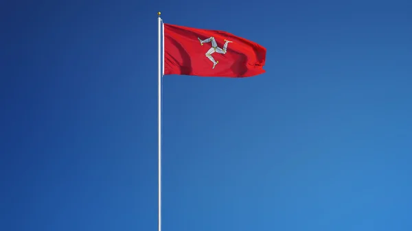 Isle of Man zászló, a Vágógörbe alfa-csatorna átlátszóságának elkülönítve — Stock Fotó