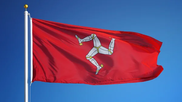 Σημαία της Νήσου Μαν, απομονωμένη με τη διαφάνεια της διαδρομής αποκοπής άλφα του καναλιού — Φωτογραφία Αρχείου