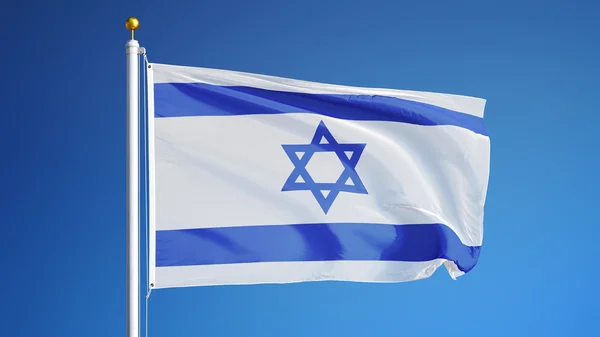 Israel flag, isoliert mit clipping path alpha channel transparent — Stockfoto