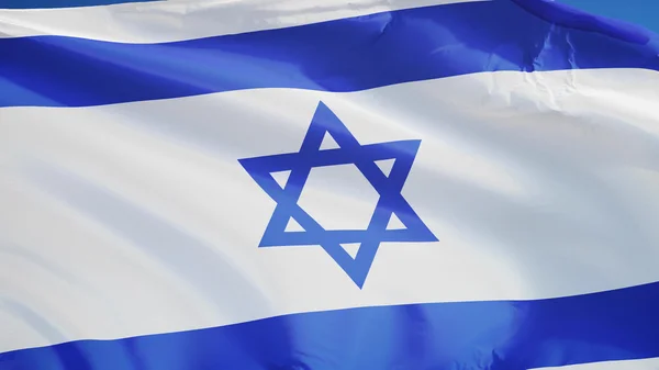 Bandera de Israel, aislada con la transparencia del canal alfa de ruta de recorte — Foto de Stock