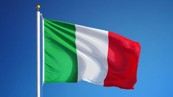 İtalya bayrağı, yol alfa kanalı saydamlık kırpma ile izole