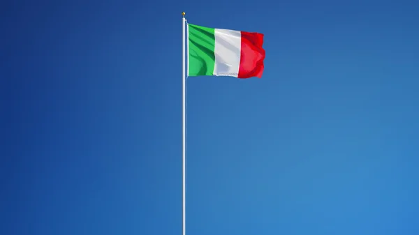 Bandiera Italia, isolata con percorso di ritaglio trasparenza canale alfa — Foto Stock