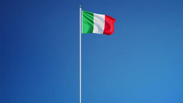 Bandiera Italia, isolata con percorso di ritaglio trasparenza canale alfa — Foto Stock