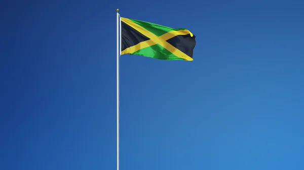 Jamaica flag, isolated with clipping path alpha channel transparency — Stock Photo, Image