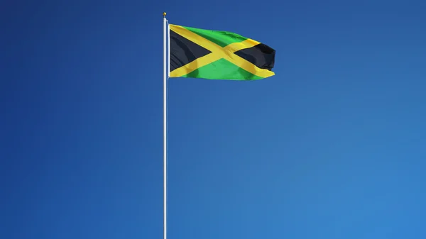 Jamaica flag, isolated with clipping path alpha channel transparency — Stock Photo, Image