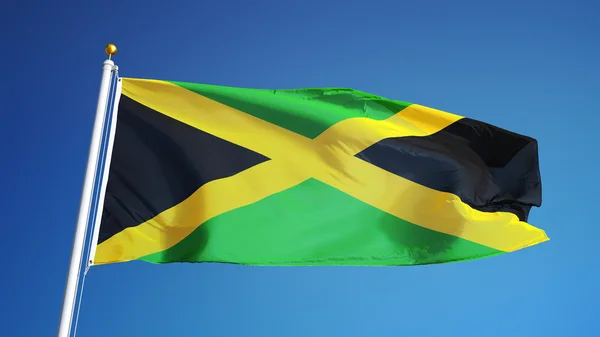 Bandeira da Jamaica, isolada com transparência de canal alfa de caminho de recorte — Fotografia de Stock