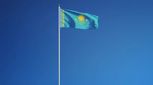 Kazakistan bayrağı, yol alfa kanalı saydamlık kırpma ile izole