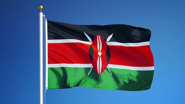 Kenya flag, isolated with clipping path alpha channel transparency — Stock Photo, Image
