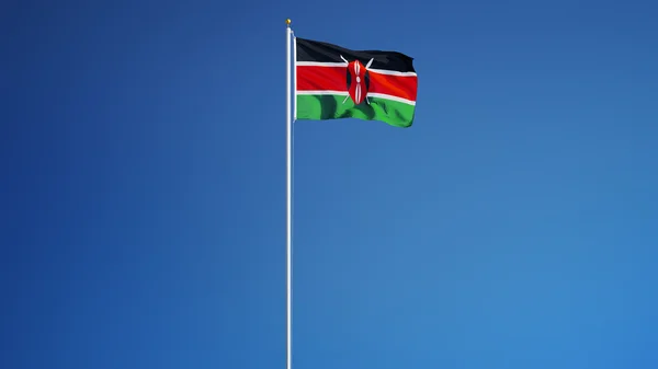 Kenya flag, isoliert mit clipping path alpha channel transparent — Stockfoto