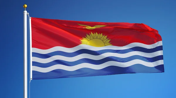 Bandeira de Kiribati, isolada com transparência de canal alfa de caminho de recorte — Fotografia de Stock