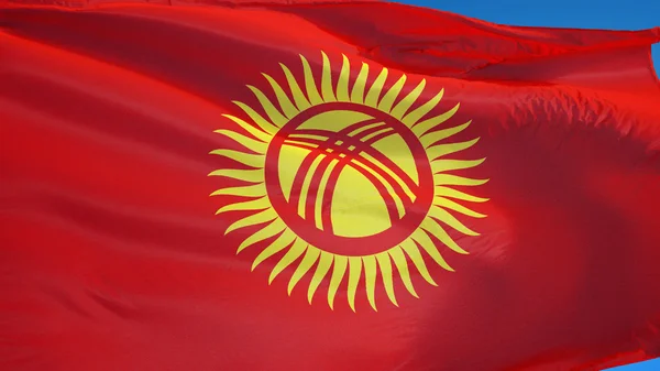 Drapeau du Kirghizistan, isolé avec chemin de coupure transparence du canal alpha — Photo