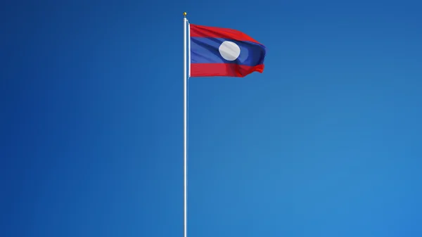 Bandera de Laos, aislada con transparencia del canal alfa de la ruta de recorte — Foto de Stock