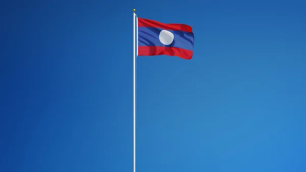 Bandera de Laos, aislada con transparencia del canal alfa de la ruta de recorte —  Fotos de Stock