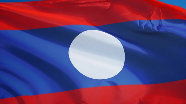 Bandera de Laos, aislada con transparencia del canal alfa de la ruta de recorte — Foto de Stock