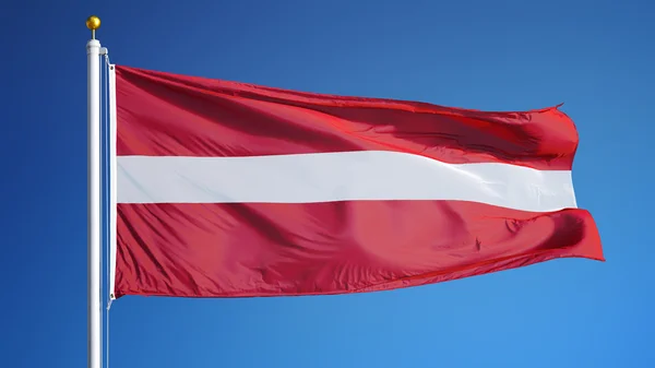 Latvia flag, isolated with clipping path alpha channel transparency — Stock Photo, Image