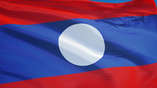 Bandera de Laos, aislada con transparencia del canal alfa de la ruta de recorte —  Fotos de Stock