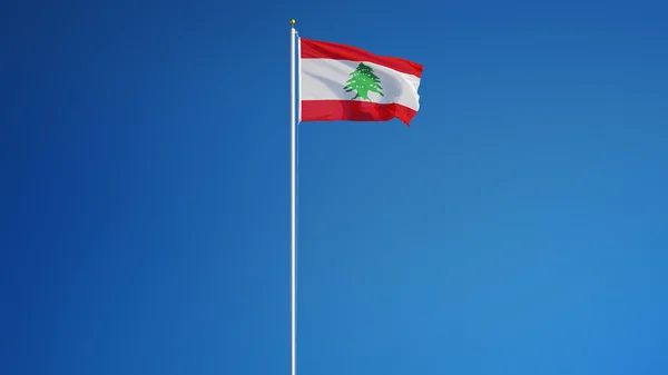 Lebanon flag, isolated with clipping path alpha channel transparency — Stock Photo, Image