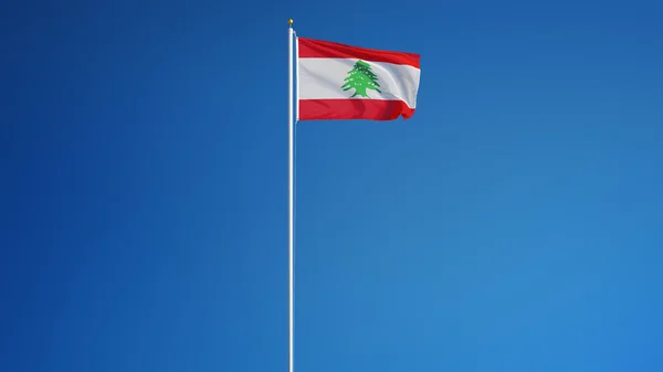 クリッピング パスのアルファ チャネル透明度で分離されたレバノンの国旗 — ストック写真