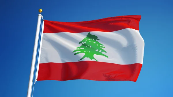 Lübnan bayrağı, yol alfa kanalı saydamlık kırpma ile izole