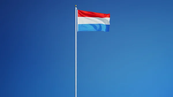 Luxembourg flag, isolated with clipping path alpha channel transparency — Stock Photo, Image