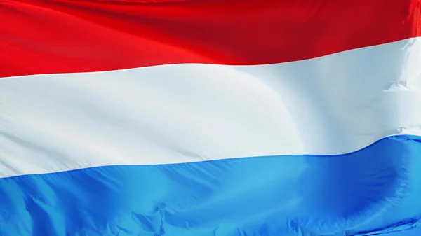Flaga Luksemburga, na białym tle z clipping path kanał alfa przezroczystości — Zdjęcie stockowe
