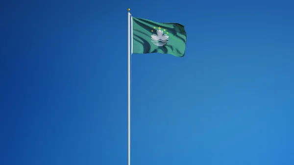 Macau flag, isolated with clipping path alpha channel transparency — Stock Photo, Image