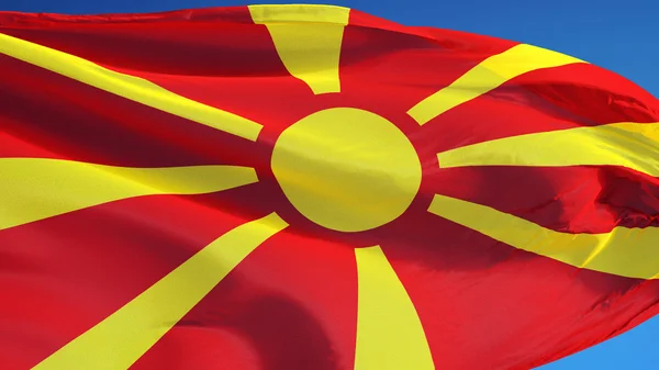 Bandera de Macedonia, aislada con transparencia de canal alfa de ruta de recorte — Foto de Stock