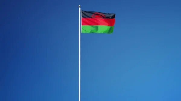 Bandera de Malawi, aislada con transparencia de canal alfa de ruta de recorte —  Fotos de Stock