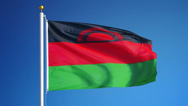 Bandera de Malawi, aislada con transparencia de canal alfa de ruta de recorte —  Fotos de Stock