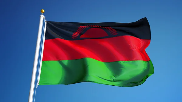 Malawi zászló, elszigetelt és nyírás kerti ösvény alfa-csatornát az átláthatóság — Stock Fotó