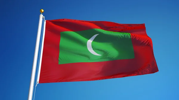 Maldives flag, isolated with clipping path alpha channel transparency — Stock Photo, Image