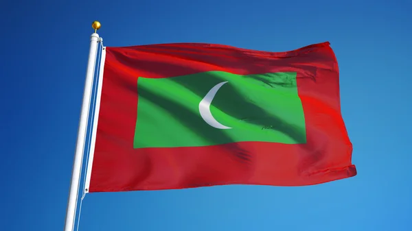 Maldives flag, isolated with clipping path alpha channel transparency — Stock Photo, Image