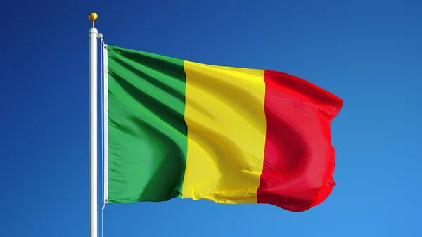 Bandera de Malí, aislada con transparencia del canal alfa de la ruta de recorte —  Fotos de Stock