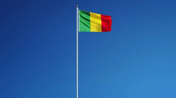 Bandeira do Mali, isolada com transparência do canal alfa do caminho de recorte — Fotografia de Stock