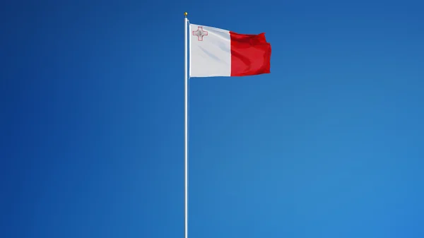 Bandera de Malta, aislada con transparencia del canal alfa de la ruta de recorte —  Fotos de Stock