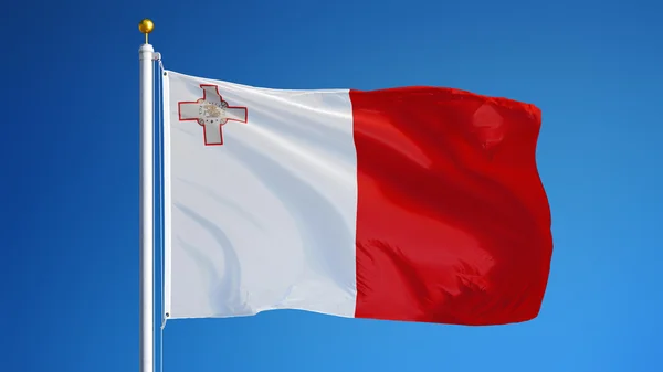 Bandiera Malta, isolata con percorso di ritaglio trasparenza canale alfa — Foto Stock
