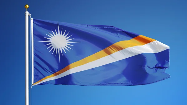 Vlag van de Marshalleilanden, geïsoleerd met knippen pad alfakanaal transparantie — Stockfoto