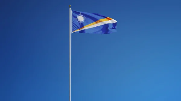 Прапор Маршаллових островів, ізольовані з відсікання шлях альфа-каналом прозорості — стокове фото