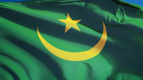 Bandera de Mauritania, aislada con transparencia del canal alfa de la ruta de recorte —  Fotos de Stock