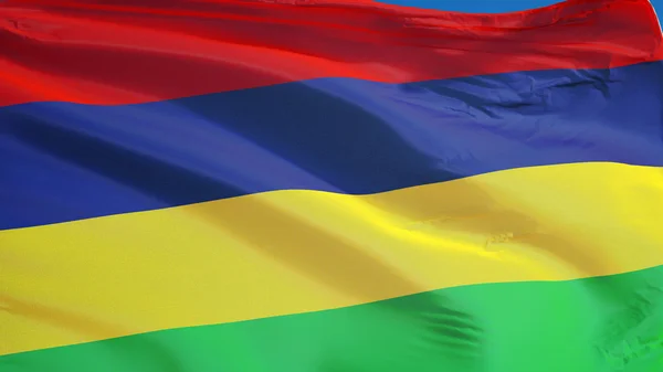 Bandera de Mauricio, aislada con transparencia del canal alfa de la ruta de recorte — Foto de Stock