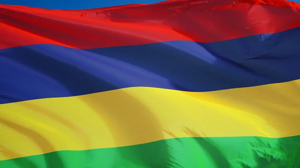 Bandera de Mauricio, aislada con transparencia del canal alfa de la ruta de recorte — Foto de Stock