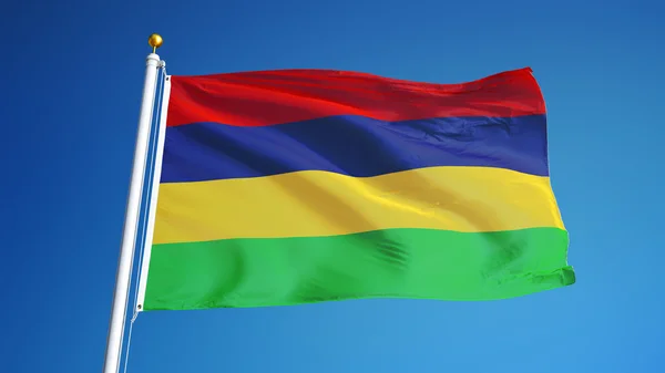 Mauritius flag, isolated with clipping path alpha channel transparency — Stock Photo, Image